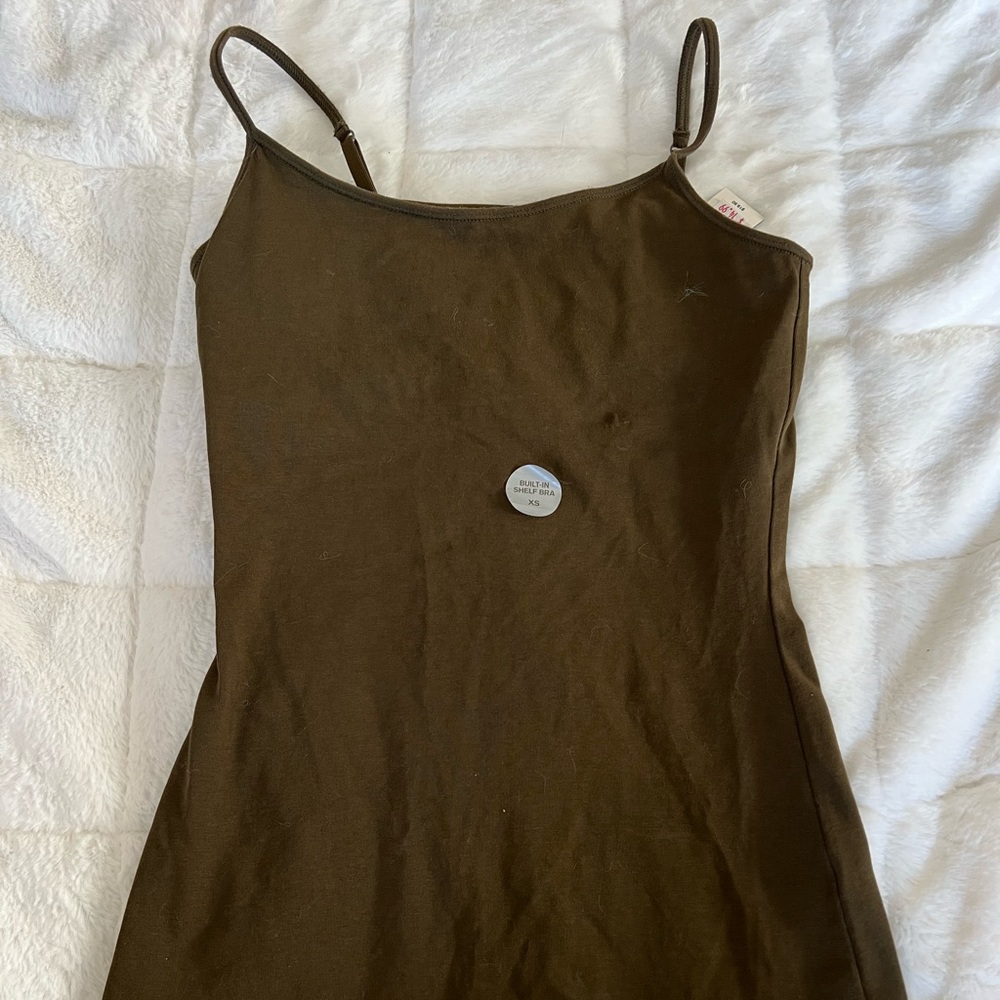 Olive Green Top with Built in Bra